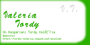 valeria tordy business card